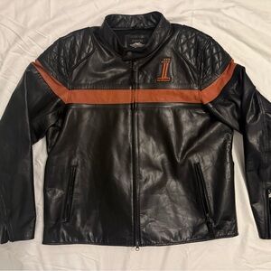 Harley Davidson Victory Sweep Leather Jacket Size XL
